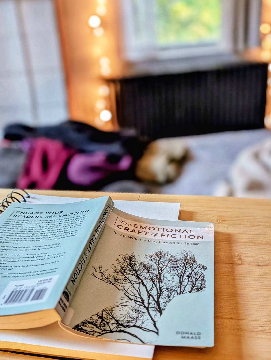 The Emotional Craft of Fiction by Donald Maass book cover — photographed by Toni Rocchetti, copy editor