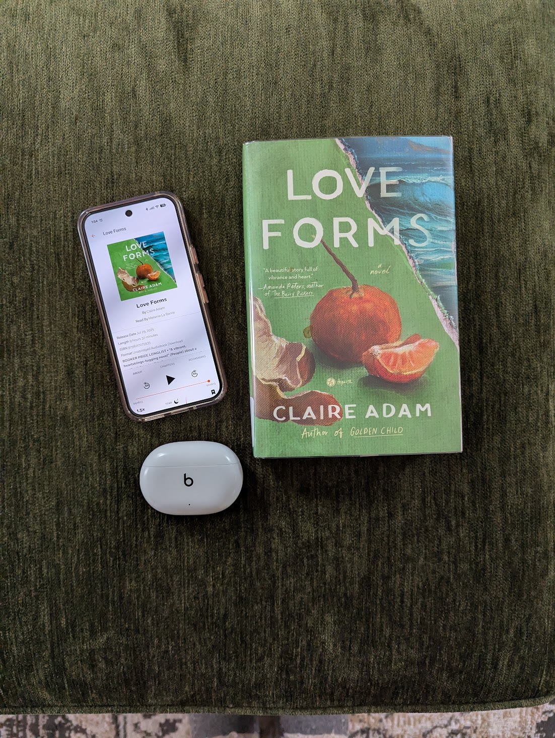 Love Forms by Claire Adam book cover — photographed by Toni Rocchetti, copy editor